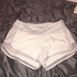White lulu lemon shorts size 4